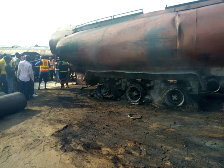 Tanker Explodes, Killing One at Amawbia Junction