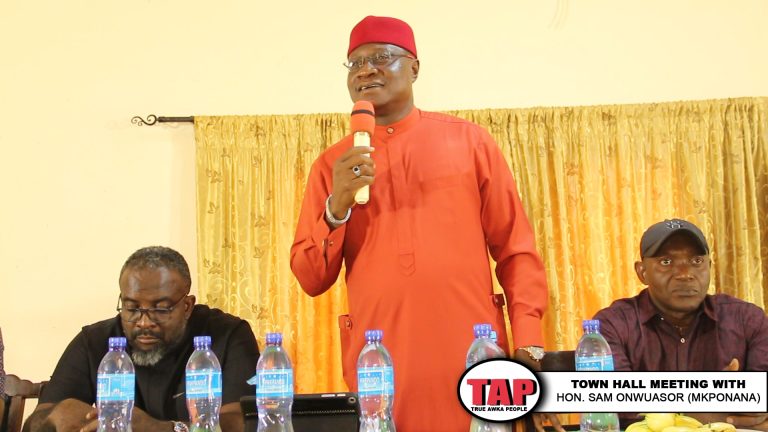 TAP Holds Town Hall Meeting with Hon. Onwuasor